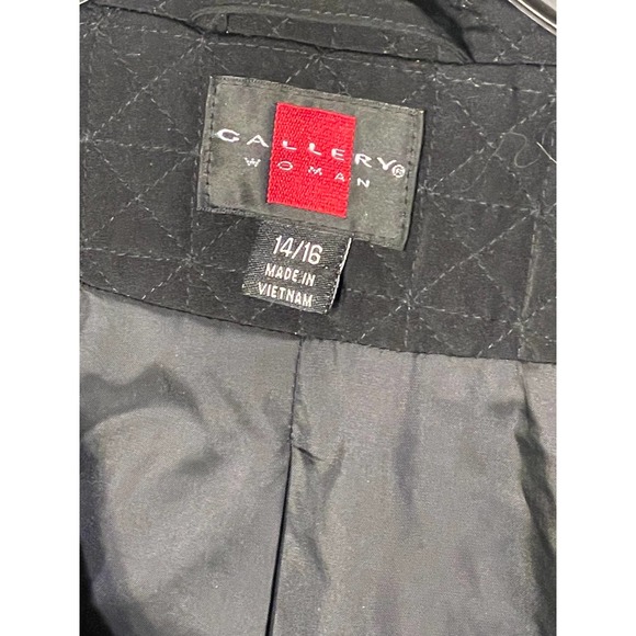 Gallery Woman Plus Size 14/16 Black Quilted Jacket - Picture 2 of 5